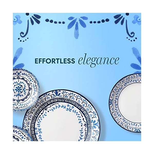 Corelle Vitrelle 18Piece Service for 6 Dinnerware Set, Triple Layer Glass and Chip Resistant