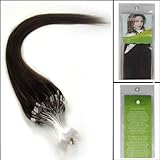 100s 16'' 18'' 20'' 22'' 24'' 26'' Loops Micro Rings Beads Tipped Remy Human Hair Extensions Straight 10 Colors in Women Beauty Style (20inch 0.5g/s 100s each pake, 04 medium brown)