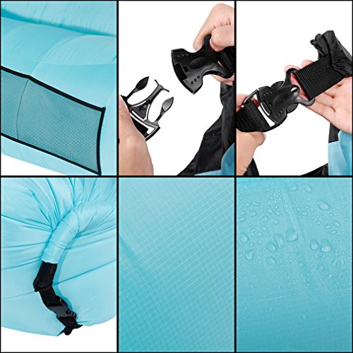 Inflatable Lounger Sofa Sleeping Bag,OUTAD Compression Air Beds,Portable Chair,Air Mattresses Beds.Ideal for Lounging, Camping, Beach, Fishing, Kids, Chilling, Parties, Swimming Pools (blue)