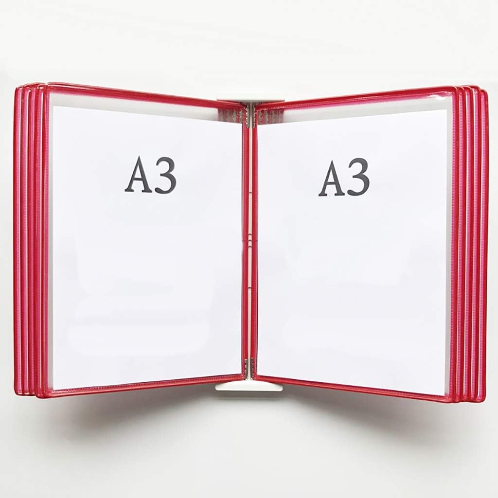 QSJY File Wall Mounted A3 Poster Flip Book Display black,wall