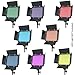 LimoStudio 12 x 12 inch, 8 pcs Color Gel Lighting Filter Transparent Color Film, Plastic Sheets for Camera Flash Light, AGG2555