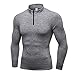 Luxsea Men's Compression Sweatshirt Baselayer Sport Training T-Shirt Long Sleeve Quick Dry Cashmere Tops