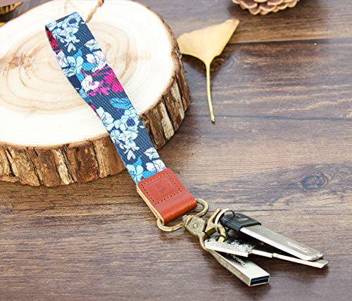 SENLLY Cool Hand Wrist Lanyard Premium Quality Wristlet Strap with Metal Clasp and Genuine Leather, for Key Chain, Cell Mobile Phone, Camera, Charms, Lightweight Items etc