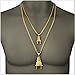 TIDOO Men&Women 18k Golden Pendant Chain Necklace, HIP HOP Boys Stainless-steelNecklace