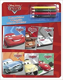 Disney Cars Mini Malbucher Mit 4 Buntstiften Und Mehr Als 50 Stickern Amazon De Disney Bucher