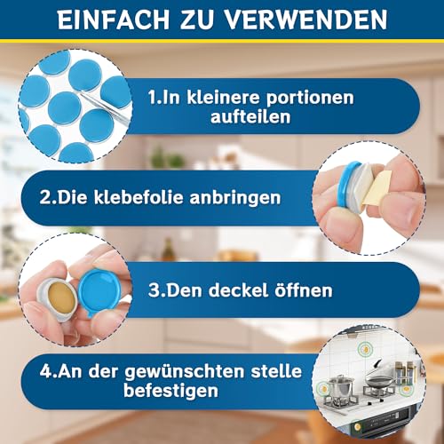Tiezeeu100 Stück Küche-Vertreiben-Ameisen-Gel für den Innen und Außenbereich, Langanhaltend und Effektiv(Blau)
