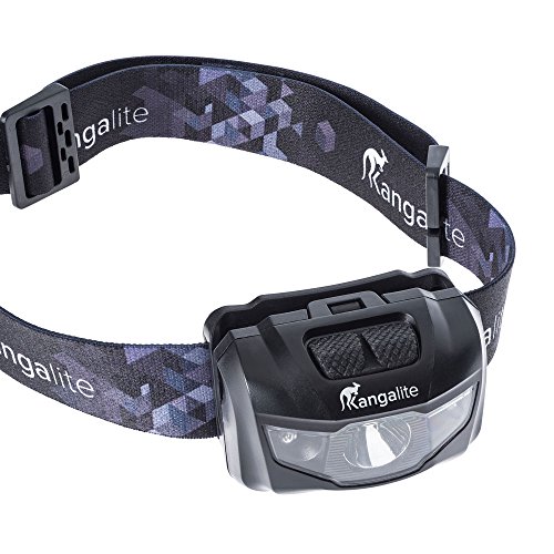 Head Flashlight LED Headlamp Camping Survival LED Headgear Light 180 Lumens Hands-Free Set w Emergency Flash Red Light, Super Bright, Comfortable, Lightweight by Kastalite