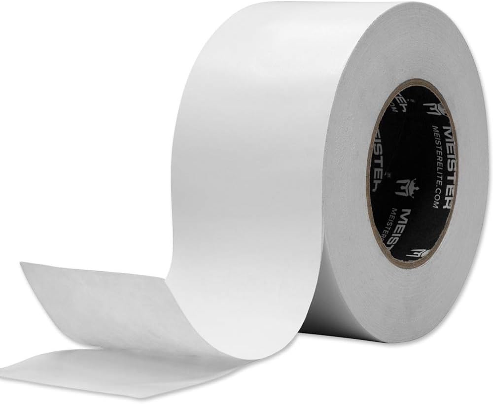 Meister Double-Sided XL Floor Mat Tape - Secures Exercise Mats & Rugs in Place, Transparent, XL Roll - 3in x 30yd (1130FMTXL): Sports & Outdoors