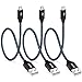 Short Micro USB Charger, iSeekerkit 3Pack 1.5ft/50cm High Speed Micro-USB to USB 2.0 Cable Sync & Charge Cord for Samsung Galaxy S7 Edge/S6, Nexus, LG, Motorola, Android Smartphone, Camera