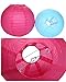 Round Chinese Paper Lanterns with LED Lights -- Assorted Colors Sizes--Fiesta/Cinco de Mayo/Birthday/Wedding/Ceiling Party Supplies Favors Hanging Decoration