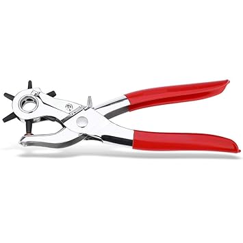 Angels Metal Hole Punch Pliers Repair Tool/Multi Tools for Leather Strap or Waist Belt/Waist Band, Belt Punching Machine with Multiple Hole Sizes