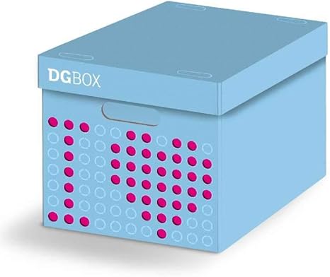 LAVATELLI DG Box Caja en Carton, Azul/Viola, 32 x 44 x 28 cm: Amazon.es: Hogar
