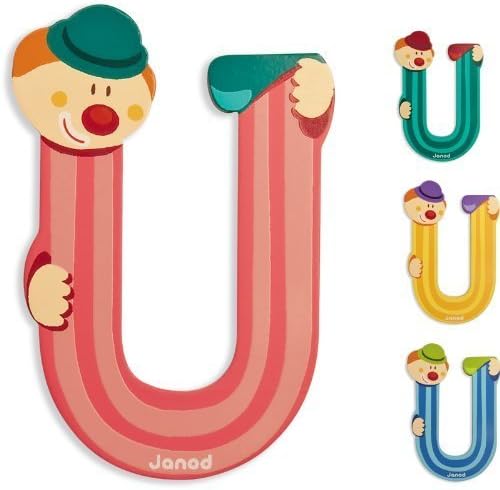 Janod U - Juratoys Clown Alphabet Individual Letter by Janod