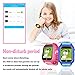 PTHTECHUS Kids Waterproof Smartwatch with GPS Tracker - Fitness Tracker Watch Phone with GPS Locator Voice Chat SOS Alarm Clock Camera Math Game Children Birthday Wrist Watch, GPS Pink