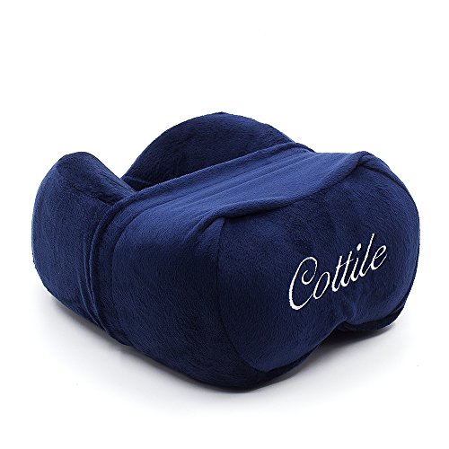 cottile Memory Foam Travel Neck Pillow with Unique Designed Self