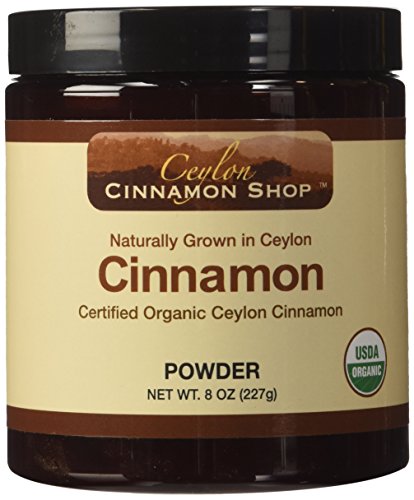 Organic Ceylon Cinnamon (100% Certified) Powder, 8 ounces by Ceylon Cinnamon Shop