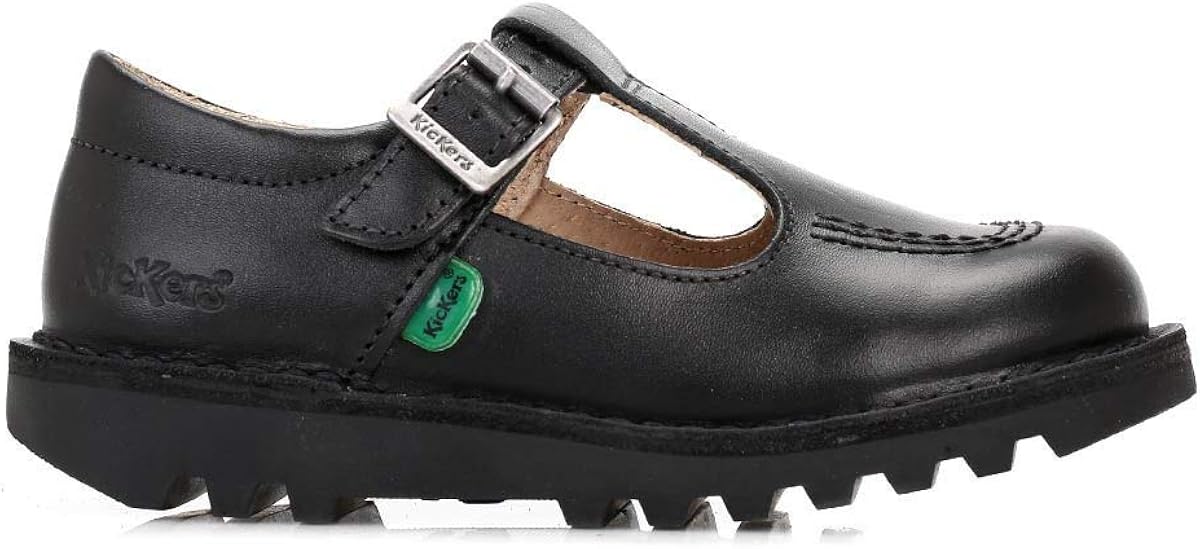 Kickers Kick T I Core Black Leather Shoes KF0000765BTW-EU 27, 9 UK Child - Image 4