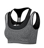 Vermilion Bird Women's Sports Bra High Impact Support Racerback Gym Activewear Bras