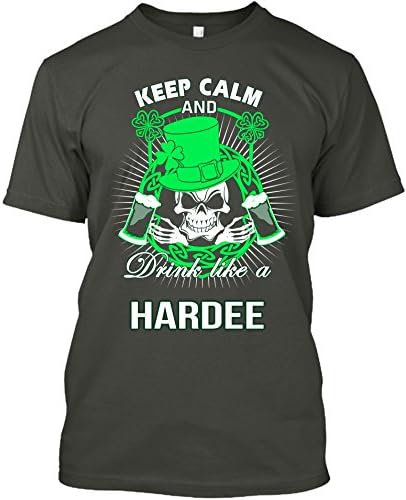 Keep Calm And Drink Like A HARDEE Irish T-shirt (Large;Grey)