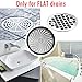 STAN BOUTIQUE Shower Drain Hair Trap | Bathroom Stall Drain Catcher Cover Strainer Protector Cover Stopper Bathtub Collector, Stainless Steel, and Silicone - Black - Only for FLAT drains