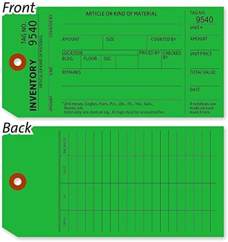 MyAssetTag Pack of 500 Sequentially Numbered Inventory Count Tag | 3.125" x 6.25" Cardstock