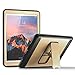 New iPad 2017 9.7 inch Case, YOUMAKER Heavy Duty Kickstand Shockproof Protective Case Cover for Apple New iPad 9.7 inch (2017 Version) with Built-in Screen Protector (Gold/Black)