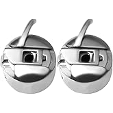 2PCS Sewing Machine Bobbin Case, Stainless-Steel Bobbin Holder Case for Front Loading 15 Class Machines