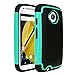 Moto E (2nd GEN.) Case, Motorola E (2nd GEN.) case, E LV Motorola Moto E / E2 ( SECOND GENERATION) (2015) Case, Full Body Hybrid Armor Protection Defender Case Cover - Dual Layer Armor Protective Case Cover for Motorola Moto E -TEAL