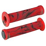 Kutrick BMX Bike Handlebar Grips - Soft 145mm Flange Longneck ST Grips for BMX Bike Bicycle Bars and Scooter Bars with Plug End -Stylish Multiple Colors Available