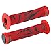 Kutrick Handle Bar Grips 145mm Soft Flangeless Longneck Grips for Pro Stunt Scooter Bars and BMX Bikes Bars (Red/Black)