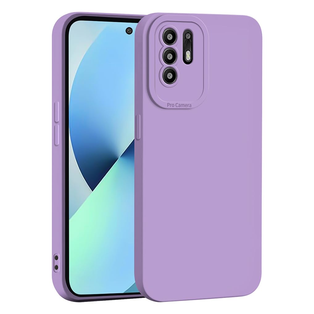 SEAHAI Case for OPPO A94 5G, Ultra Thin Premium Soft Silicone Phone Cover with Thickened Camera Protection Design, Shockproof TPU Bumper Fashion Case Cover - Purple