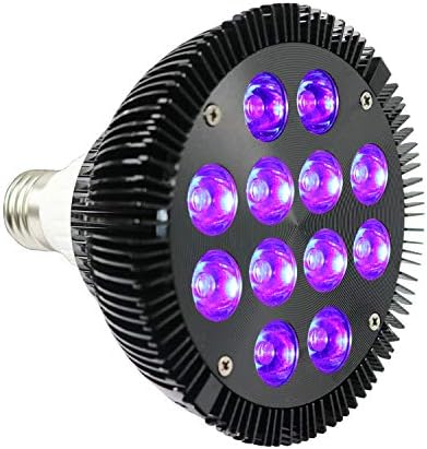 MZhi Led Planting Bulb Full Spectrum Plant Growth Lamp 36W Light Blue And Red And IR UV LED For Indoor Gardening Hydroponic System Aquatic Plants,Purple-36W