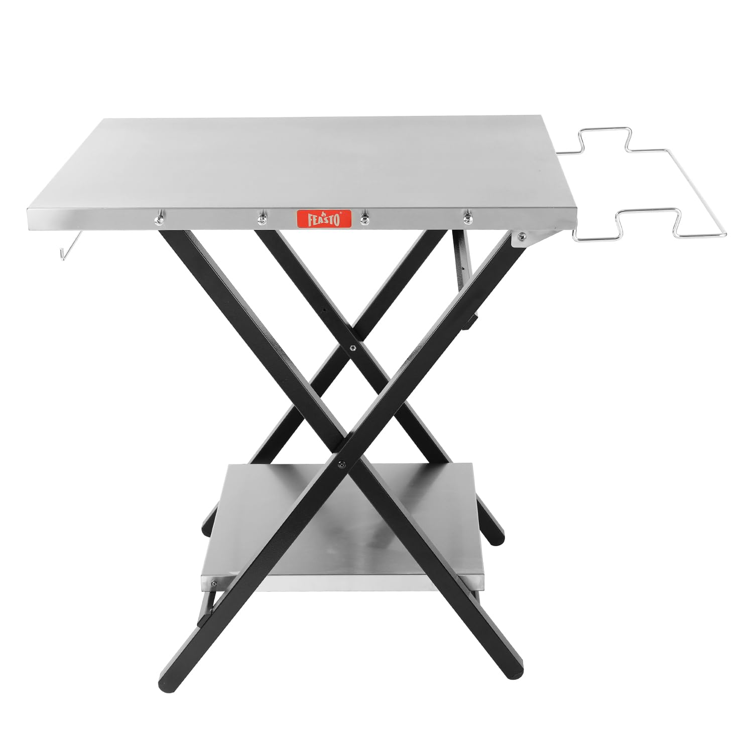 Photo 1 of **missing parts***
Feasto Outdoor Grill Table, Foldable Pizza Oven Stand & Blackstone Griddle Stand with Garage Rack & Tissue Holder, Folding Outdoor Prep Table for Gathering and Party, 30" x 24", Stainless Steel