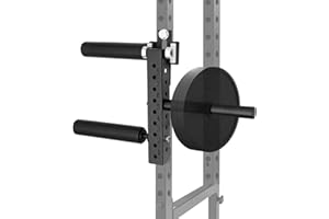 VIREGO Power Rack Mounted Leg Extension and Curl Machine – 1.02in & 0.71in Hole Compatible, 8-Position Adjustable Seated Leg Trainer with 175lbs Capacity, Squat Rack Attachment