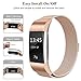 Fitbit Charge 2 Milanese Bands Metal Rose Gold, Swees Replacement Small & Large (5.5