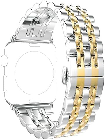 HappyJacky Apple Watch Band Series 2/Series 1 38MM, iWatch Stainless Steel Wristband with Metal Clasp Classic Buckle Wrist Watch Bracelet Straps for Apple Watch Sport/ Edition All Models (38mm)