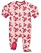Leveret Little Baby Girls Fleece Footed Sleeper Pajama Onsie (Size 6 Months-5 Toddler)
