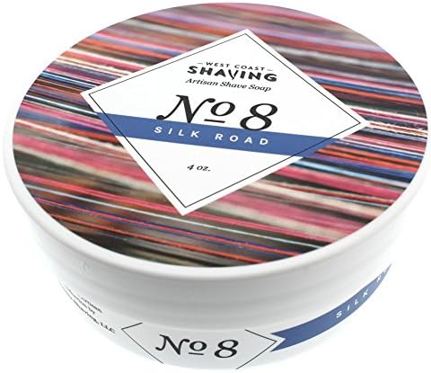 West Coast Shaving #8 Silk Road Shaving Soap in White Container Perfect for Lathering