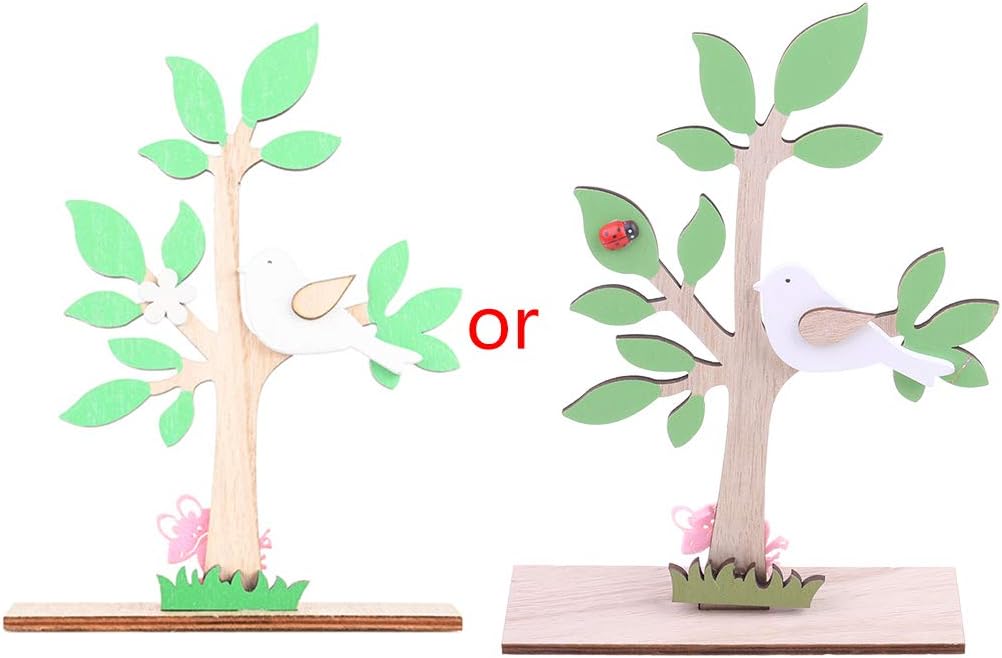 Wooden Tree with Animal, Home Party Supplies Desktop Decor