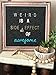 Rustic Felt Letter Board Bundle Farmhouse Vintage Barn Wood Frame and Stand by Felt Creative Home Goods Changeable Message Memo Board 700+ Letter Set Numbers (Brown Frame, Black Felt, 10x10 Inches)