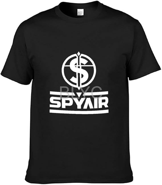 Amazon スパイエアー Spyair ロゴ カジュアルラウンドカラー軽量コットンメンズ夏半袖tシャツ Tシャツ カットソー 通販
