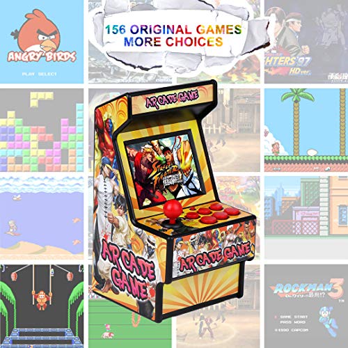 Mini Arcade Game Machine RHAC02 2.8Inch 156 Classic Handheld Games Portable Machine for Kids with Eye-Protected Screen Golden Security - Thumbnail 2
