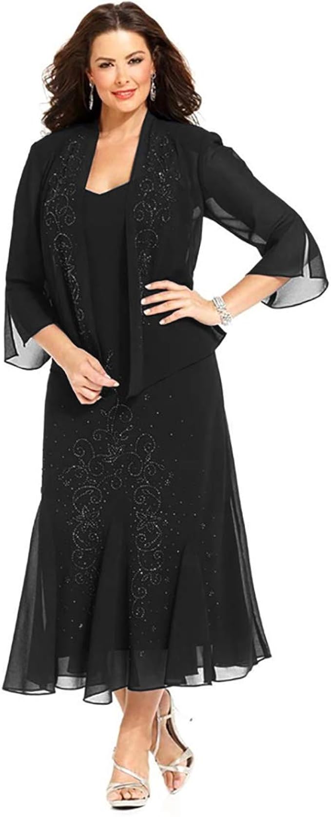 chiffon jackets for evening wear