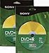 Sony DVD+R 5 Disc to Pack (2 Pack 10 Disc) Colors May Vary