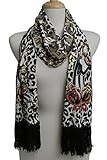 Ed Hardy Women's Soft Knit Warm Long Scarf Leopard Animal Printed Colors