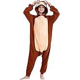 Unisex Children Animal Onesie Pajamas,Kids Flannel Halloween Cosplay Costume,Homewear,Sleepwear