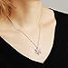 Finecraft Snowflake Pendant Necklace with White Cubic Zirconia in Sterling Silver, 18