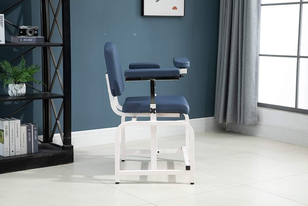 medycare Lab Blood Drawing Chair,Comfortable Phlebotomy Chair for Lab Spa Clinic and Treatment Room… (Blue, Normal): Health & Personal Care