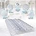Sierra Concepts 2-Pack Bath, Shower, Tub Mat Clear (39x16) Non Slip, Machine Washable, Bathtub Mats - Drain Holes, Suction Cups, XL Rectangle Size