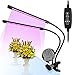 Dual Head LED Grow Lights by TMB Innovations | LED Dimmable Gooseneck Dual Head – for Indoor Plants with Red/Blue Spectrum, Adjustable Gooseneck, 3/9/12H Timer, 8 Dimming Levels [2018 UPGRADE + EBOOK]